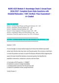  NURS 4325 Module 5&colon; Knowledge Check 2 Actual Exam 2026&sol;2027&colon; Complete Exam-Style Questions with Detailed Rationales &vert; 100&percnt; Verified &vert; Pass Guaranteed &ndash; A&plus; Graded