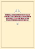 NAB NHA CORE LATEST TEST EXAM 2026&sol;2027 ALL STUDY QUESTIONS WITH CORRECT VERIFIED SOLUTIONS GUARANTEED PASS ASSURED A&plus;