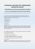 PA Personal Care Home &lpar;PCH&rpar; Administrator Examination M2026&sol;2027 &vert; Newly Released &vert;ACTUAL EXAM&vert; 100 Q&A with Expert Rationales &vert; Guaranteed Pass - A&plus; Graded&NewLine;&NewLine;&NewLine;&NewLine;