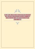 AAPC CPC PRACTICE TEST EXAM 2026&sol;2027 ALL STUDY QUESTIONS WITH CORRECT SOLUTIONS 100&percnt; GUARANTEED PASS ASSURED A&plus;