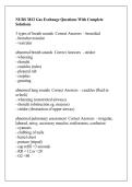 NURS 3812 Gas Exchange Questions With Complete Solutions