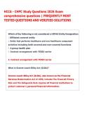 HCCA - CHPC Study Questions 2026 Exam &NewLine;comprehensive questions &vert; FREQUENTLY MOST &NewLine;TESTED QUESTIONS AND VERIFIED SOLUTIONS 
