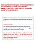 NCCQ UK THEORY PAST EXAM REVIEW QUESTIONS &vert;&vert; &NewLine;ACTUAL EXAM QUESTIONS AND COMPLETE &NewLine;ANSWERSVERIFIED 100&percnt; ALREADY GRADED A&plus; &NewLine;LATEST UPDATE 2026-2027