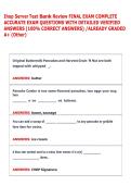 Ihop Server Test Bank Review FINAL EXAM COMPLETE &NewLine;ACCURATE EXAM QUESTIONS WITH DETAILED VERIFIED &NewLine;ANSWERS &lpar;100&percnt; CORRECT ANSWERS&rpar; &sol;ALREADY GRADED &NewLine;A&plus; &lpar;Other&rpar;