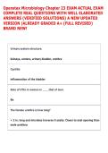 Openstax Microbiology Chapter 23 EXAM ACTUAL EXAM &NewLine;COMPLETE REAL QUESTIONS WITH WELL ELABORATED &NewLine;ANSWERS &lpar;VERIFIED SOLUTIONS&rpar; A NEW UPDATED &NewLine;VERSION &vert;ALREADY GRADED A&plus; &lpar;FULL REVISED&rpar; &NewLine;BRAND NEW&excl;  