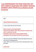 Cupid COMPREHENSIVE TEST BANK EXAM 2026-2027 &NewLine;WITH COMPLETE QUESTIONS AND CORRECT DETAILED &NewLine;ANSWERSLATEST UPDATE ScienceMedicineHealth &NewLine;Computing 