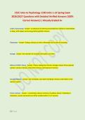 CSCC Intro to Psychology 1100 Units 1-14 Spring Exam &NewLine;2026&vert;2027 Questions with Detailed Verified Answers &lpar;100&percnt; &NewLine;Correct Answers&rpar; &vert; Already Graded A&plus;