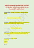 MBA 706 Module 1 Exam 2026&vert;2027 Questions &NewLine;with Detailed Verified Answers &lpar;100&percnt; Correct &NewLine;Answers&rpar; &vert; Already Graded A&plus; 