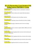 RN ATI Pharmacology Exam Questions With &NewLine;Verified Answers 20252026 A&plus; Grade&period;