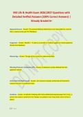 MO Life & Health Exam 2026&vert;2027 Questions with &NewLine;Detailed Verified Answers &lpar;100&percnt; Correct Answers&rpar; &vert; &NewLine;Already Graded A&plus; 