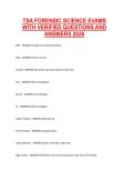 TSA Forensic Science Exams 2026 &ndash; Verified Questions and Answers Complete Exam Preparation Material