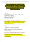 ACG2021 Accounting Principles Final Exam Study Guide 2026&sol;2027 for Florida International University &lpar;FIU&rpar; &ndash; Detailed Review&comma; Test Bank Practice&comma; and Quiz Preparation Manual