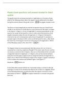Physics Exam questions and answers Graded A&plus; latest&NewLine;update