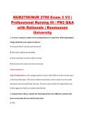 NUR2790 Exam 3 V1&ndash;V3 &vert; NUR 2790 Exam 3 V1&ndash;V3 &vert; Professional Nursing III &sol; PN3 &vert; Rasmussen University &vert; Complete Exam Bundle with Detailed Verified Answers