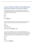 Practicum Module 16 Medicine Codes 90200 Series&NewLine;Codes Exam Questions and answers Graded A&plus;