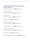 Pre-Calc Midterm Review Exam questions and&NewLine;answers Graded A&plus;