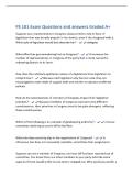 PS 101 Exam Questions and answers Graded A&plus;