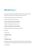NSG 5442 Exam 1  Questions With Correct Solutions&comma; Already Passed&excl;&excl;