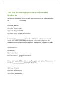Test one &lpar;Economics&rpar; questions and answers&NewLine;Graded A&plus;