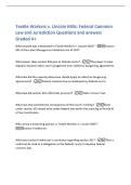 Textile Workers v&period; Lincoln Mills&colon; Federal Common&NewLine;Law and Jurisdiction Questions and answers&NewLine;Graded A&plus;