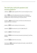 The Cell Cycle&comma; Cell Cycle questions and&NewLine;answers graded A&plus;