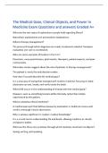 The Medical Gaze&comma; Clinical Objects&comma; and Power in&NewLine;Medicine Exam Questions and answers Graded A&plus;