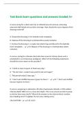 Test Bank Exam questions and answers Graded A&plus;
