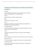 The Nature of Science Exam questions and answers&NewLine;Graded A&plus;
