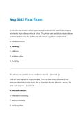 Nsg 5442 Final Exam Questions and Answers &vert; 2026 Update &vert; 100&percnt; Correct&period;