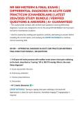 NR569&sol;NR 569 MIDTERM & FINAL EXAMS &vert; DIFFERENTIAL DIAGNOSIS IN ACUTE CARE PRACTICUM &lpar;CHAMBERLAIN&rpar; &vert; LATEST 2024&sol;2025 STUDY BUNDLE &vert; VERIFIED QUESTIONS & ANSWERS &vert; A&plus; GUARANTEED