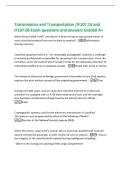 Transmission and Transportation &sol;IF107&period;16 and&NewLine;IF107&period;06 Exam questions and answers Graded A&plus;