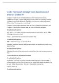 Unit 1 homework Concept Exam Questions and&NewLine;answers Graded A&plus;