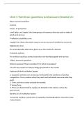 Unit 1 Test Econ questions and answers Graded A&plus;