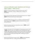 wound certification exam Questions and Answers&NewLine;latest Update &vert; 100&percnt; Correct