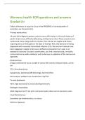 WOMENS HEALTH FINAL Exam questions and&NewLine;answers Graded A&plus;