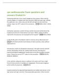 cpc cardiovascular Exam questions and&NewLine;answers Graded A&plus;&NewLine;A physician performs a four-vessel autogenous &lpar;one venous&comma; three arterial&rpar;&NewLine;coronary bypass on a patient who had a previous CABG two years ago&comma; utilizing&NewLine;the saphenous vein&comma; radial artery and the 