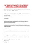 VA Training Exams 2026 &ndash; Verified Questions and Answers Comprehensive Certification Preparation Material&NewLine;