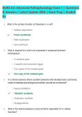 NURS 611 Advanced Pathophysiology Exam 1 Prep 2026 &vert; Practice Questions & Verified Answers &vert; Graduate Nursing Review