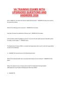 VA Training Exams 2026 &ndash; Upgraded Questions and Answers Comprehensive Training and Certification Preparation Material