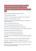 NURS 1010 Fundamentals Exam 1 &lpar;CCRI&rpar; 2026 &vert; Practice Questions & Verified Answers &vert; Nursing Fundamentals Review