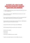VA State Life&comma; Health and Annuities Exam &ndash; Verified Questions and Answers Comprehensive Licensing Preparation Material&NewLine;
