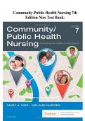 TEST BANK FOR COMMUNITY&sol;PUBLIC HEALTH NURSING&colon; PROMOTING THE HEALTH OF POPULATIONS BY MARY A&period; NIES&comma; 7TH EDITION &vert;&vert; ALL CHAPTERS COVERED &vert;&vert; A&plus; MATERIAL &vert;&vert; ISBN&colon; 978-0323528948 &vert;&vert; QUESTIONS AND VERIFIED ANSWERS &vert;&vert; SUCCESS