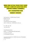 NBME CBSE ACTUAL EXAM STUDY GUIDE &NewLine;2026&sol;2027 COMPLETE QUESTIONS WITH &NewLine;VERIFIED CORRECT ANSWERS &vert;&vert; &NewLine;100&percnt; GUARANTEED PASS &NewLine;<NEWEST VERSION> 
