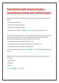 Psych Mental Health Final Examination &ndash; Comprehensive Review with Verified Answers&period;