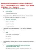Nursing 101 Fundamentals of Nursing Practice Exam 1 &lpar;Part 1&rpar; 2026 &vert; Practice Questions&comma; Rationales & Study Guide