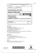 Edexcel AS Level May June 2025 Economics A Paper 2 The UK Economy - Performance and Policies Question Paper