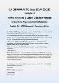 CA Chiropractic Law Exam &lpar;CCLE&rpar; BUNDLE 2026&sol;2027 &vert; 3 Latest Version Exam Sets &vert; 255 Q&A with Verified Rationales &vert; Guaranteed Pass - A&plus; Graded