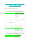 Introductory Mental Health Nursing  Womble 4th Edition Test Bank