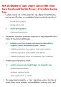 NUR 253 Obstetrics Exam 1 &lpar;Galen College&rpar; 2026 &vert; Practice Questions&comma; Rationales & OB Nursing Review Guide