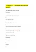 Pro Tools 101 Exam with Questions and Answers